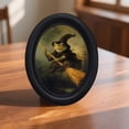 thumbnail image 7 of Gaecuw Halloween Picture Frame, Vintage Black Frame with Witch on Broom Art Print, 5.26 x 4.17 x 0.63 Inches, for Living Room Bedroom, Tabletop or Wall Mount, Black, 7 of 7