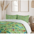 thumbnail image 6 of Ambesonne Fishing Theme Duvet Cover Sets, Angling and Camping, 2-Queen, Pastel Green Multicolor, 6 of 7