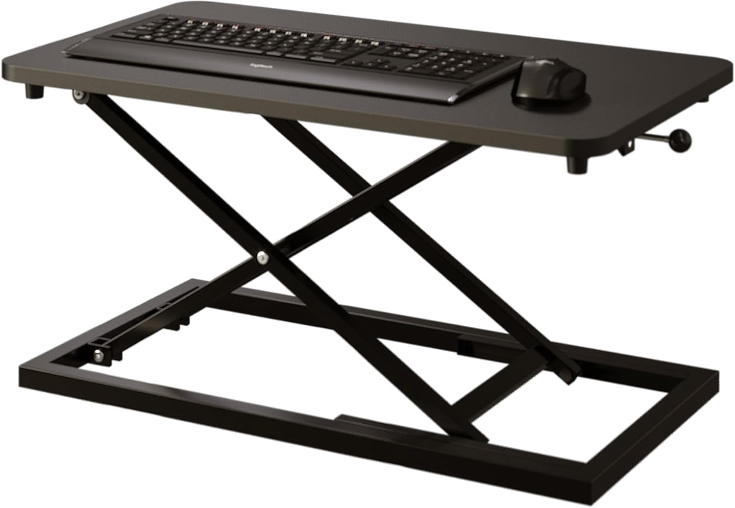 24 inch Lift Keyboard and Mouse Riser, Height Adjustable Standing Desk Converter for Ergonomic Sit Stand Workstations，suitable to hold large/small items (24inch, Black)