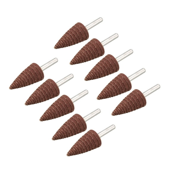 25mm Cone Shape Abrasive Flap Wheel 1/4" Shank for Deburring Sanding Polishing 240 Grits 10pcs