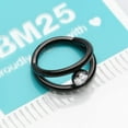 thumbnail image 3 of Blackline Double Hoop Sparkle Seamless Clicker Hoop Ring, 3 of 3