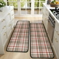 thumbnail image 4 of Kitchen Rugs Sets Of 2,Red and Green Plaid Christmas Pattern Anti Fatigue Kitchen Mat Rugs Non Slip Washable,Decorative Kitchen Floor Mats for Kitchen,Sink,Laundry,17"x47"+17"x47", 4 of 5