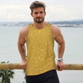 thumbnail image 5 of Rocae Gold Shiny for Men's Workout Tank Top Men's Running Tank Top Dry Fit Athletic Workout Tank TopsSmall, 5 of 9