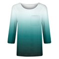 thumbnail image 5 of Lightweight Tank Top for Women Women's Fashion Casual Three Quarter Sleeve Print Round Neck Pullover Top Blouse, 5 of 5