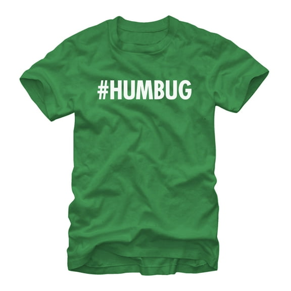 Men's Lost Gods Christmas Hashtag Humbug Graphic Tee Kelly Small