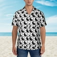 thumbnail image 2 of Yiaed Yin Yang Print Hawaiian Shirt for Men Short Sleeve Button Down Shirts Beach Shirts for Men,Large, 2 of 7