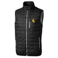 thumbnail image 2 of Men's Cutter & Buck Black Wyoming Cowboys Big & Tall Rainier PrimaLoft Eco Full-Zip Puffer Vest, 2 of 3