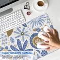thumbnail image 4 of Long Mouse Pads for Desk,Blue and Yellow Pioneer Flower Desk Mats on Top Of Desks, Desk Mouse Pad Extra Large with 3mm Non-Slip Base and Stitched Edge for Gaming,Office,Work,Home 35.4"x15.7", 4 of 6