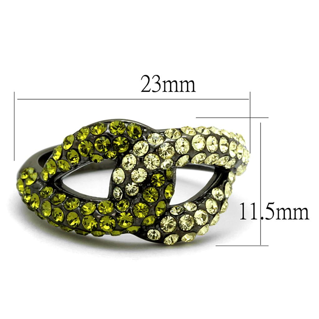 TK2251LJ - IP Light Black (IP Gun) Stainless Steel Ring with Top Grade ...