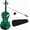 Green, variant on FASCK Violin for Beginners, 4/4 Full Size Acoustic Fiddle Kit, Black