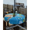 thumbnail image 2 of nqOlkjepod Sea Turtle Coastal Outdoor Tablecloth with Umbrella Hole & Zipper, Cartoon Ocean Nautical Round Table Cover 54 Inch, Dining Waterproof Table Cloth Protector for Patio/Party/Picnic, 2 of 7