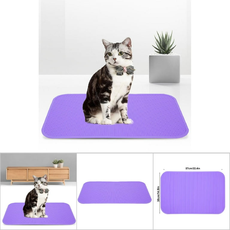 Pet Grooming Table Mat Anti Slip Cat Dog Rubber Pad Waterproof Pet Bathing  Mat Pet Grooming Table Attachment (Purple)