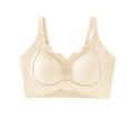 thumbnail image 2 of Fatuov Wireless Bra for Women Adjustable Straps Breathable Bra Solid Color Push Up Full Coverage Sleep Bra 42B, 2 of 5