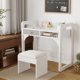 thumbnail image 2 of QinaQin Escritorio de estudio infantil con silla, mesa de madera con cajones de tela amplios y porta plumas integrado, ideal para tareas, estudio y organización diaria, 2 of 7
