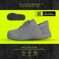 thumbnail image 4 of Zeba Men's Hands Free Slip on Husky Walking Sneakers (Grey, 16 XX-Wide), 4 of 6