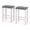 White, variant on Furnibear 24 Inch Bar Stools with Padded Seat Footrest and Rubber Wood Frame, White