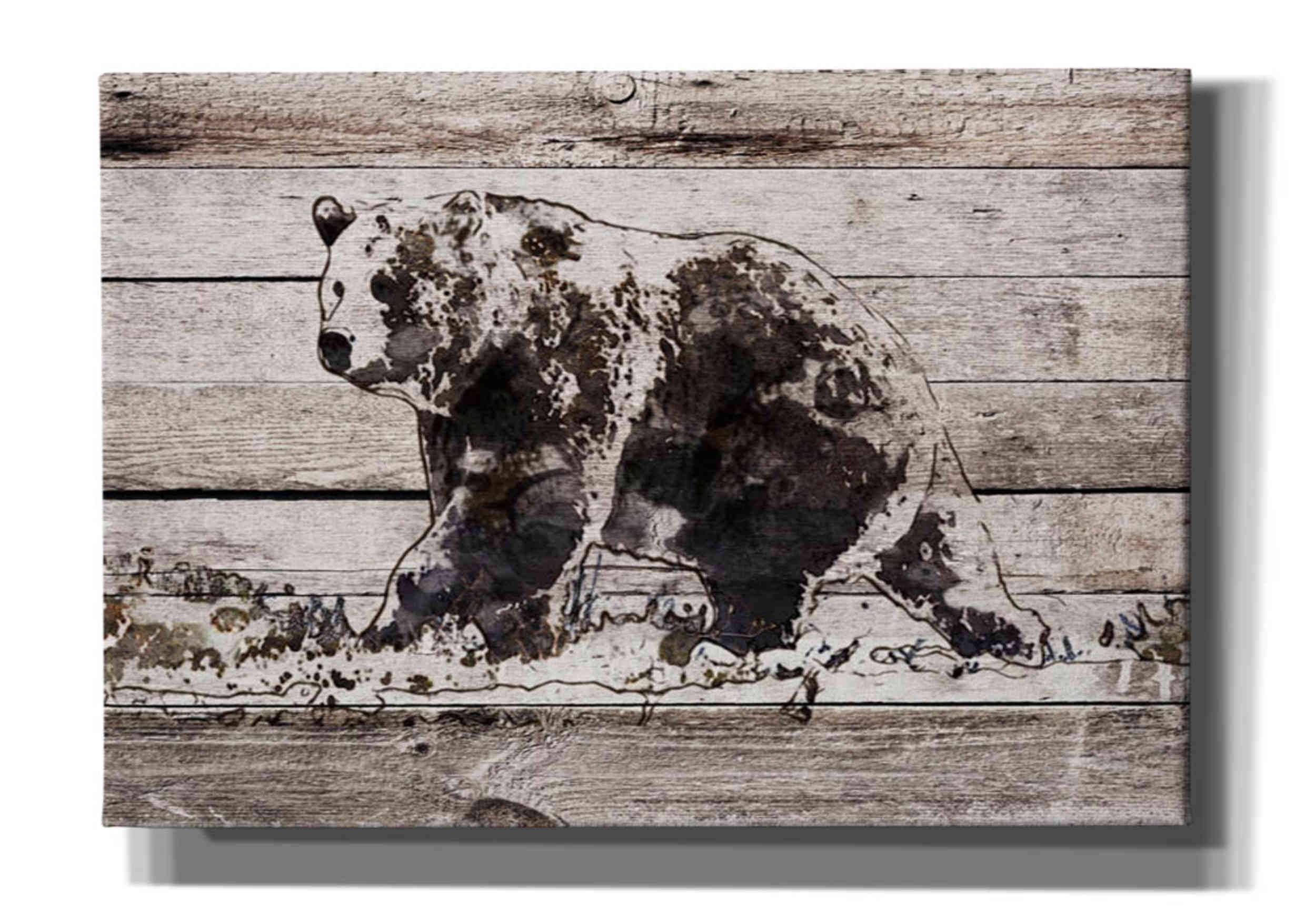 Epic Graffiti 'Black Bear 1' by Irena Orlov, Canvas Wall Art, 26"x18