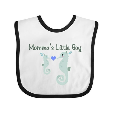 

Inktastic Seahorse (momma s Little Boy) Gift Baby Boy Bib