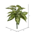 thumbnail image 3 of Vickerman 11" Artificial Green Polyester Dieffenbachia Bush, Set of 3, 3 of 5