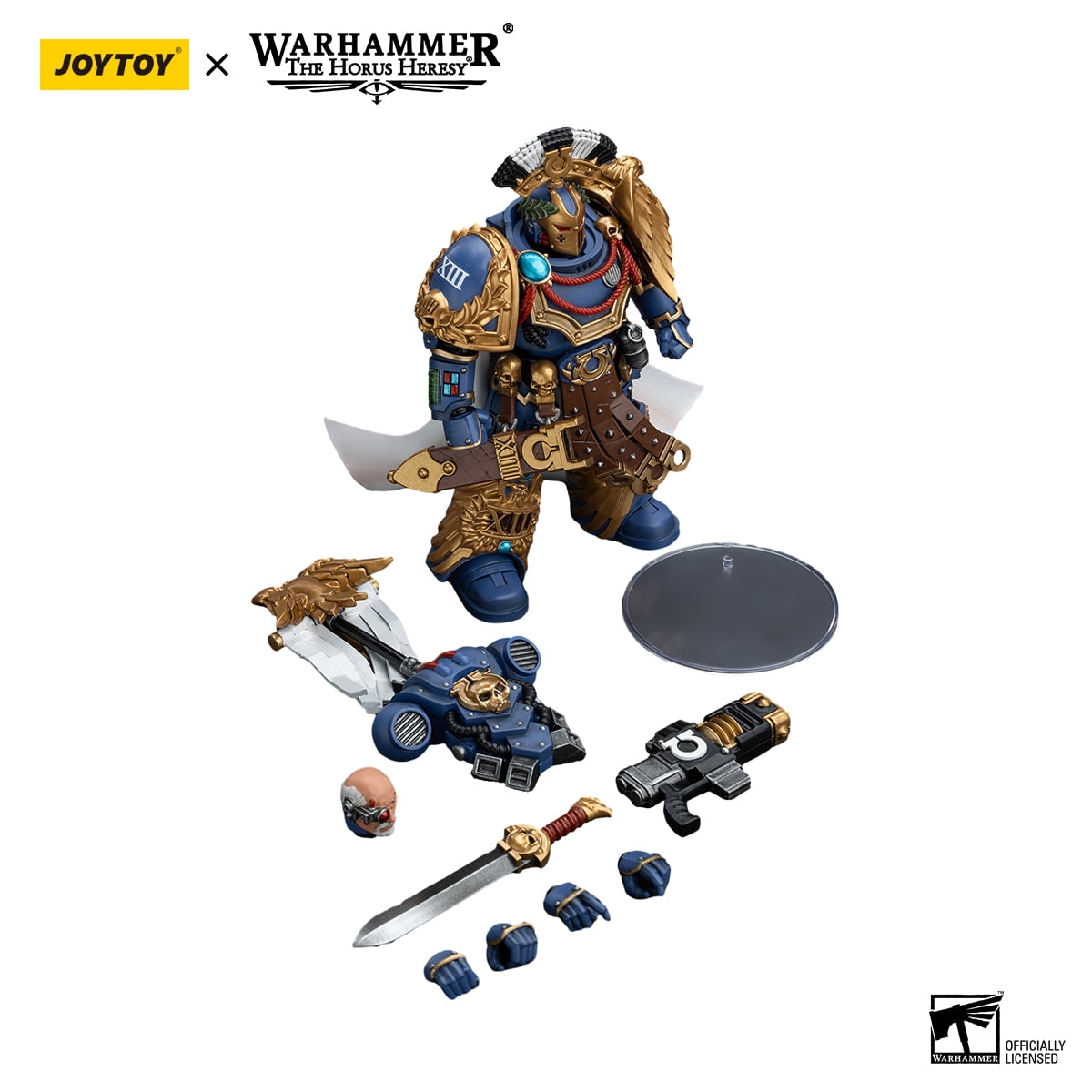 JOYTOY Warhammer 30K 1/18 Action Figure Ultramarines Legion Praetor with Power Sword and Volkite Serpenta Model