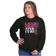 thumbnail image 4 of Laugh Fight Find Cure BCA Awareness Women Plus Size Crewneck Sweatshirt Brisco Brands 2X, 4 of 5