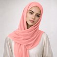thumbnail image 2 of Karight Womens Chiffon Hijab Scarf Lightweight Solid Color Breathable Sheer Head Wrap, 2 of 6