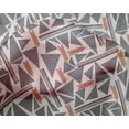 thumbnail image 4 of oneOone Silk Tabby Fabric Triangle & Line Geometric Decor Fabric Printed BTY 42 Inch Wide, 4 of 4