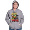 thumbnail image 3 of Woodsy Owl US Forest Service Cartoon Zip Up Hoodie Men's Women's Brisco Brands M, 3 of 6