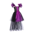 thumbnail image 4 of BLTIBY Toddler Kids Sleeveless Witch Cosplay Dresses for Girls Tulle Mesh Fancy Festival Dress Up Purple 8-9Years, 4 of 4
