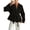 Black, variant on WTOBBY Women's Casual V-Neck Long Sleeve Coat with Strapped Detail, Fashion Solid Color Blazer Style Jacket, Versatile Outerwear for Office or Daily Use,Beige L