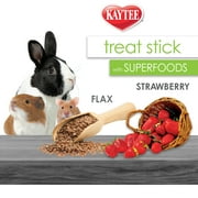 Kaytee Treat Stick with Superfoods, Flax & Strawberry, for Small Animals, 5.5 Ounces