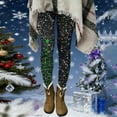 thumbnail image 6 of Horkkom Holiday Leggings for Women Christmas Tree Print High Waisted Tights Yoga Workout Xmas Pants M, 6 of 7