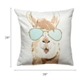 thumbnail image 6 of Fab Habitat Indoor/Outdoor Throw Pillow Made from Recycled Polyester Yarn - Stain Resistant, Machine Washable, Insert Included - Patio, Deck, Porch, Living Room - Watercolor Llama Multi (20" x 20"), 6 of 8
