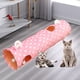 thumbnail image 5 of Túnel de juguetes para gatos con pelotas colgantes, tubo de entrenamiento, escondites, suministros para hacer ejercicio Rosa, 5 of 8
