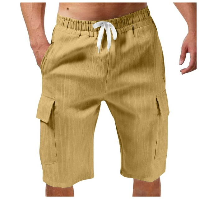 Ramiter Golf Shorts Men Men's Lightweight Terry Short Khaki,2XL