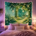 thumbnail image 2 of Lantern Garden Path to a Cottage Doorway, Cozy Illustration for Cottagecore Fans, Garden Wall Art, Housewarming Gift, Tapestry Wall Hanging for Bedroom and Living Room, 2 of 7