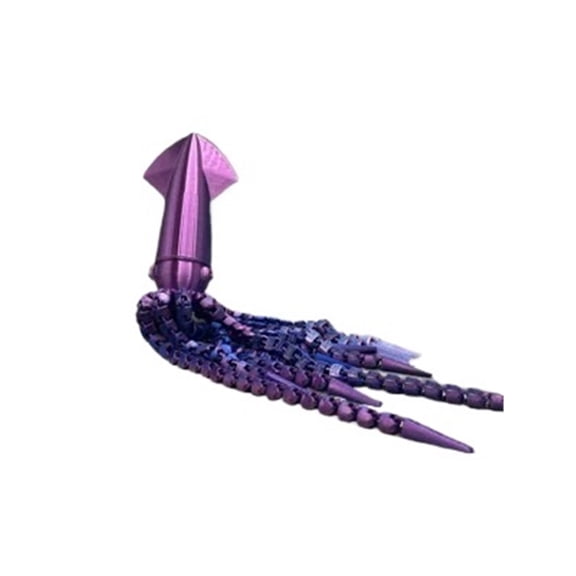 1PC movable squid 3D printed ornament
