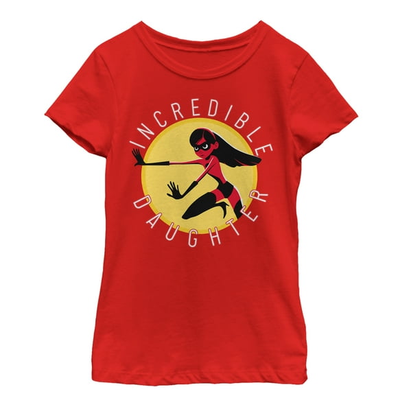 T-Shirt Incroyable Cercle Fille The Incredibles 2 Violet de Fille - Red - X Large