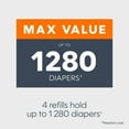 thumbnail image 4 of Diaper Genie Essentials Round Refills, Unscented, Holds up to 1280 Newborn Diapers, 4 Pack, 4 of 5