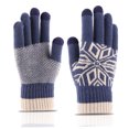 thumbnail image 6 of HOOWIFFY 1 Pair Blue Knitted Winter Gloves for Men, Thermal Driving Gloves for Cold Weather, 6 of 6