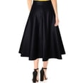 thumbnail image 3 of Gibobby Plisado Mini Falda De Las Falda larga de cuero sintético de cintura alta para mujer Falda negra(Negro, S), 3 of 5
