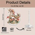 thumbnail image 2 of Rotating acrylic ornament featuring a marble unicorn statue among red lilies with a vibrant rainbow horn, dreamy and romantic, ultra-realistic details, 2 of 8