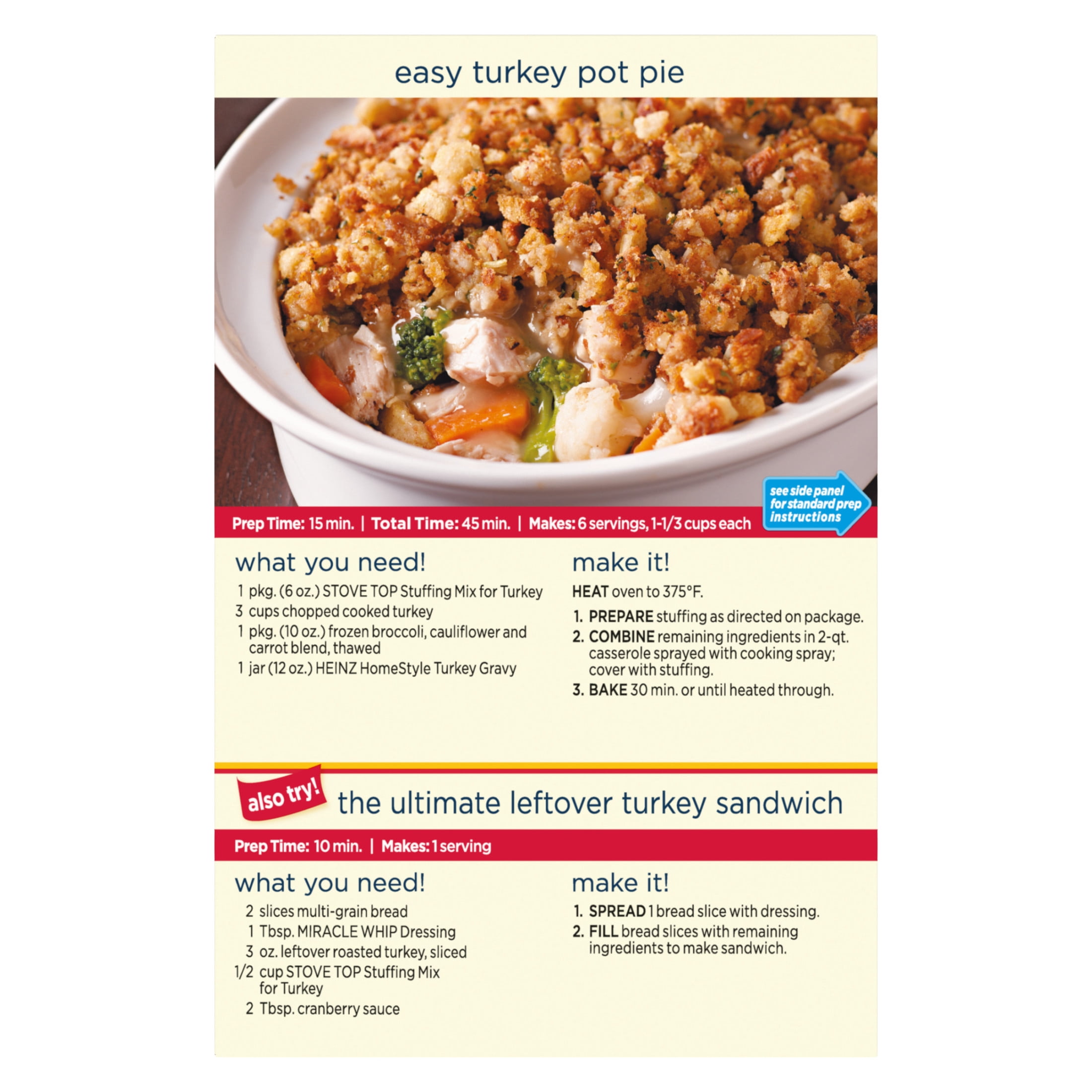 (6 pack) Stove Top Turkey Stuffing Mix Side Dish Twin Pack, 2 ct Pack, 6 oz Boxes