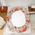 thumbnail image 5 of Homewish Romantic Orange Rose Queen Sheet Sets, Rustic Flower Floral Flat Sheet, Vintage Western Fashion Queen Fitted Sheet, Ultra Soft Bedroom Decor, 4-Piece, 5 of 7