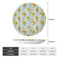 thumbnail image 2 of Disketp Blue White Striped Sunflower Ceramic Plate Dinner Plates Bone China Decorative Plates Art Ceramic Ornaments for Wall Hanging Decoration -6in, 2 of 6