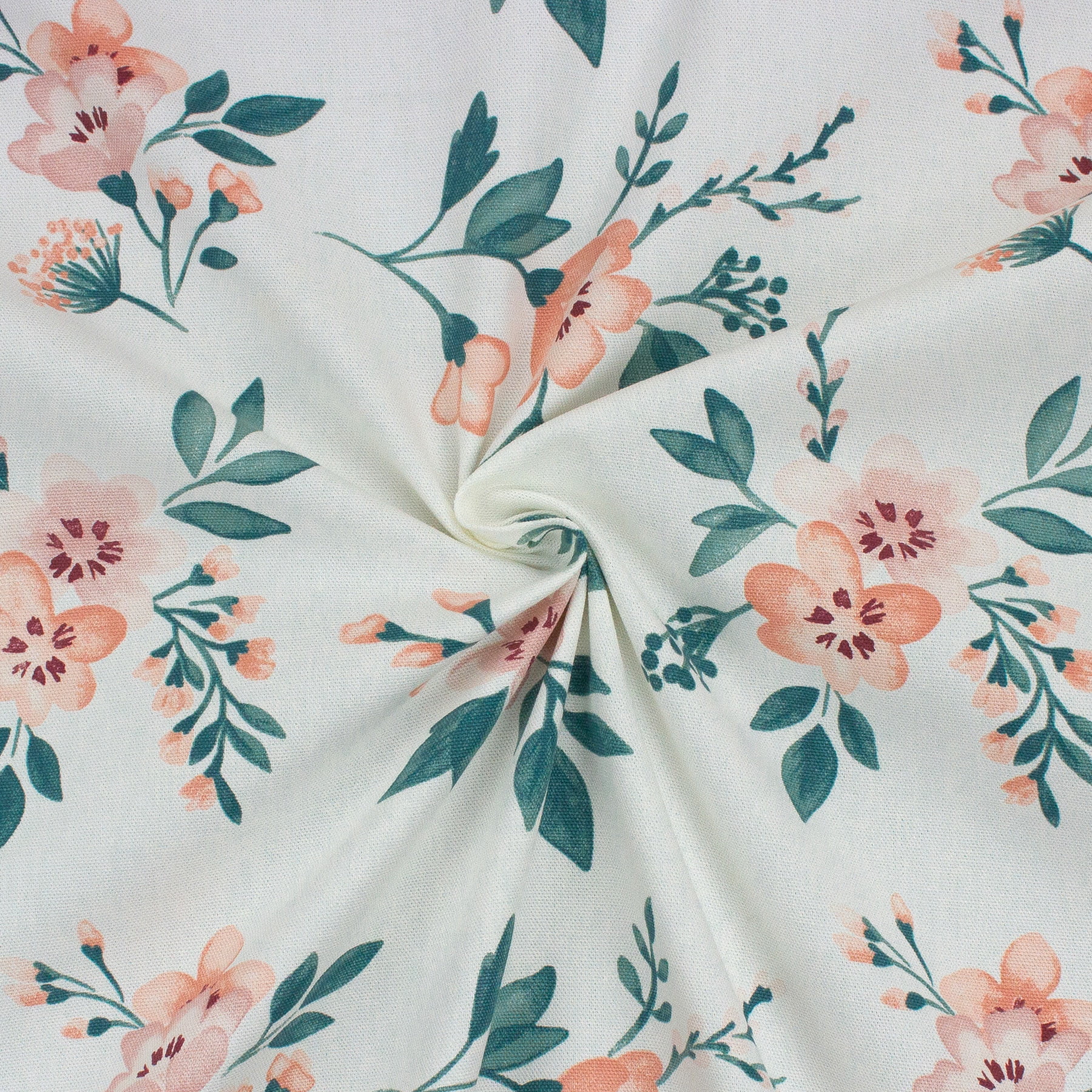 (2 pack) Better Homes & Gardens 100% Cotton, 54" Width with Color Pattern Flora  2 Yards Precut Fabric
