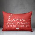 thumbnail image 2 of Creative Products Home Where Friends Become Family Coral 14x20 Indoor / Outdoor Pillow, 2 of 2