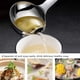 thumbnail image 3 of Dinheiro Cucharón de sopa de acero inoxidable de primera calidad, mango largo de plástico de acero inoxidable, cuchara separadora de aceite para sopa, colador de cocina, cuchara filtrante para grasa, 3 of 6