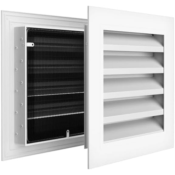 2 Pack 12" x 12" Gable Vent for House Aluminum Attic Vent with Screen Shed Gable Vent Door Vents for Exterior Door Ventilation in House Shed Vent [Vent Opening: 10" x 10"]