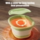 thumbnail image 5 of Cubo plegable para baño de pies con tapa | Bañera de spa portátil con asa, masaje para los bultos en puntos de acupuntura | Plástico duradero, gran capacidad de 15L | Verde/Gris/Naranja, 5 of 6